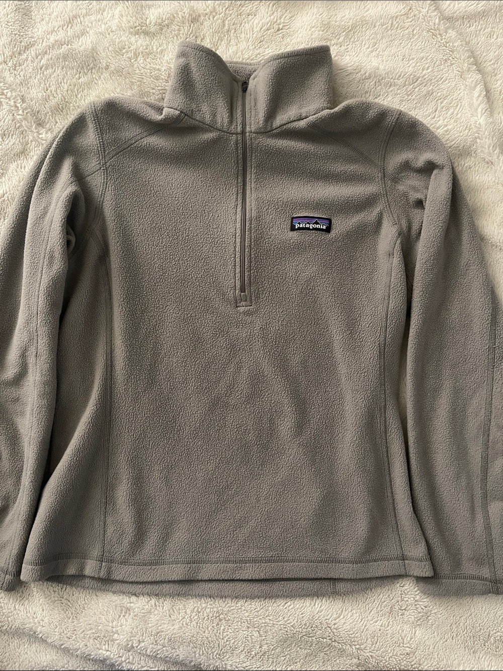 Patagonia Half Zip Fleece Pullover Gray S unisex